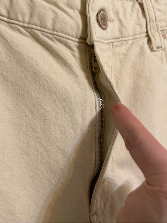 Free People We The Free Waterfalls Baggy Wide-Leg Jeans in Cream Size 30 - Picture 6 of 12